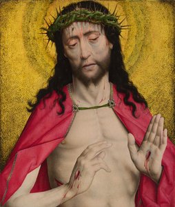 Kristus korunovaný trním, cca 1470 (tempera na dřevě)